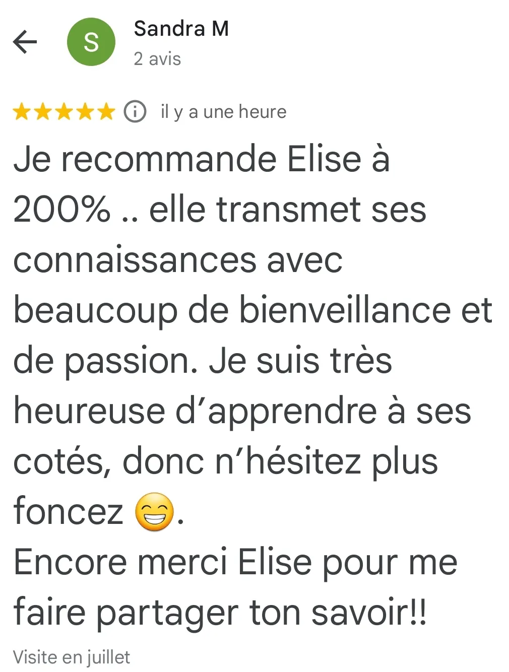 Avis client